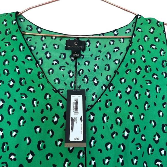 Worthington sleeveless animal print blouse size large new with tag - Picture 4 of 6
